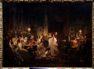 Horace Vernet 在 Irisson 先生的客厅（10 rue Antin，8 月 10 日晚上）分享了银版照相术的发现