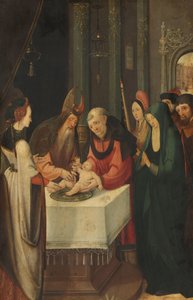 基督的割礼，祭坛画的左翼，反面是天使报喜场景中的圣母 作者 Pseudo Jan Wellens de Cock（归因于）