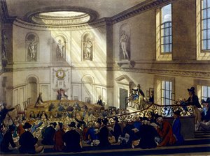 印度之家，出售室，来自&39;Ackermann&39;s Microcosm of London&39;，由Joseph Constantine Stadler（17,08-1812）雕刻，1808年（aquatint） 作者 普金和罗兰森
