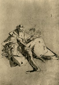 坐着的老人》，18世纪，1928年 作者 提埃波罗的学生