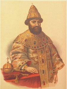 俄国沙皇Michail I Fyodorovich的肖像1596-1645，1860年代