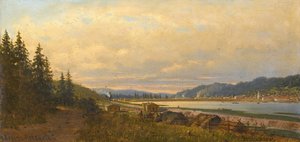 Verkh-Neyvinsky的景色，约1877年。