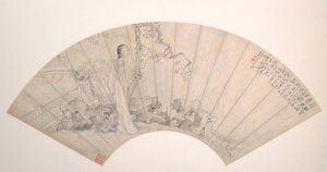 一个美女，日期为1876年。 作者 钱惠安