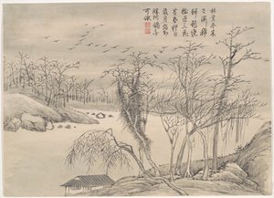 冬季景观和花卉。 作者 钱伟成
