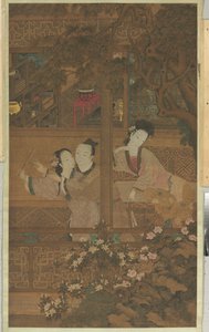 红楼梦（挂轴、水墨设色绢本）