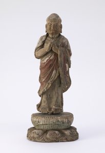 僧侣Ka-yeh（Kasyapa）（木头和石膏）的图 作者 Qing Dynasty Chinese School