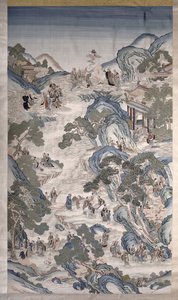 群仙聚会，约 1800 年（纺织品） 作者 清代中文学校