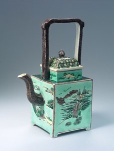 康熙时期大型绿色家庭茶壶（1662-1722）（瓷器）
