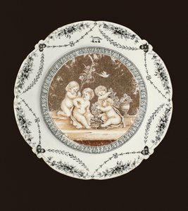 干隆时期的侧板，1782（瓷）