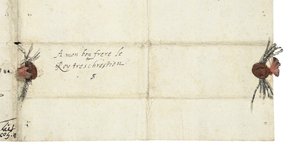 1596年，英国伊丽莎白一世致法国亨利四世的一封信的地址 作者 英国女王伊丽莎白一世和