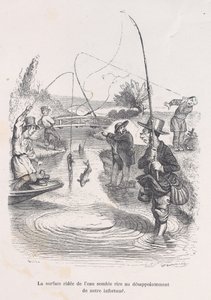 荡漾的水似乎在嘲笑我们的不幸。来自《人类的小不幸》，1843年。 作者 奎雄