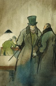 &39;Vautrin&39;，作为&39;Le Pere Goriot&39;的插图，由Honore de Balzac（1799-1850）创作的小说，由Rene Kieffer于1922年在巴黎出版