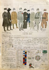 意大利王国的制服，由Quinto Cenni制作，彩色图版 作者 昆图森尼