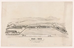 科克要塞
Fort de Kock / Vue générale du campemente / du 17de Batail.on Infant.rie（物上标题） 作者 R. Walthert（艺术家签名）