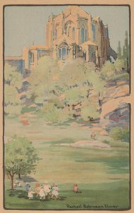 从晨曦公园看圣约翰大教堂，1914年。