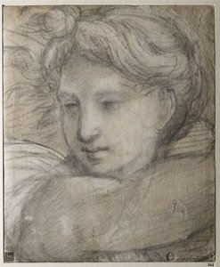 天使头c。 1520 作者 拉斐尔（Raffaello Sanzio Raphael）