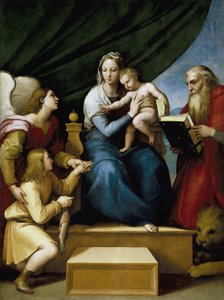 麦当娜与鱼 作者 拉斐尔（Raffaello Sanzio Raphael）