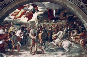 教皇利奥一世，排斥阿提拉，细节，1511-14年 作者 Raffaello Sanzio Raphael