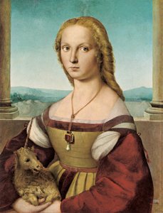 1505-1506年，一位独角兽小姐的画像 作者 拉斐尔（Raffaello Sanzio Raphael）