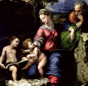 橡树的神圣家族，c.1518（细节56298） 作者 拉斐尔（Raffaello Sanzio Raphael）