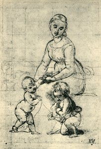 麦当娜，基督儿童和圣约翰，1507年，1943年。 作者 拉斐尔（Raffaello Sanzio Raphael）
