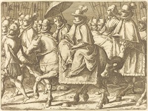 奥地利的玛格丽特在马背上 作者 拉斐尔（Raffaello Schiaminossi）