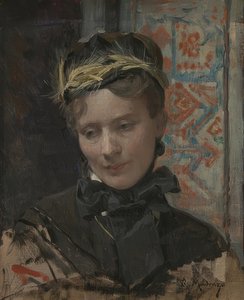 一位女士的画像。 1885-95 作者 Raimundo de Madrazo y Garreta