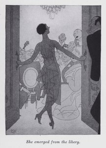 Anita Loos 为“但绅士嫁给黑发”的插图（石版画）