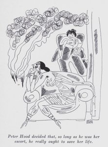 安尼塔-卢斯为 "但绅士们会娶黑发女郎 "所作的插图（平版）。