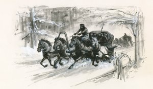 陀思妥耶夫斯基和他的战友们被装进封闭的雪橇，长途跋涉前往西伯利亚 作者 拉尔夫·布鲁斯