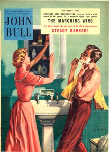John Bull》封面，1955 年 10 月（彩色石版印刷）。 作者 拉尔夫·布鲁斯