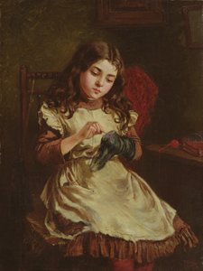 织补袜子，1882年