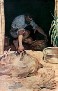 丹尼尔·笛福为《鲁宾逊漂流记》绘制的插图（彩色平版印刷）