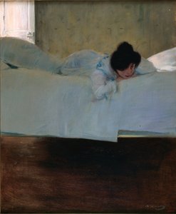 懒惰 - 懒惰 - 拉蒙-卡萨斯（1866-1932）的绘画 - 约1898年 - 布面油画 - 32643 - 巴塞罗那加泰罗尼亚国家艺术博物馆