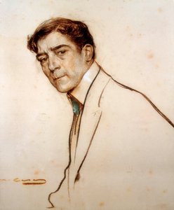 Portrait of Alexandre de Riquer (1856-1920) 作者 拉蒙·卡萨斯·卡博