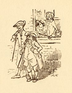 旁观者注视着约翰·吉尔宾（John Gilpin）疾驰而过，1878年，c1918年。 作者 伦道夫·卡尔德科特