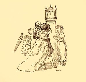 约翰·吉尔平（John Gilpin）与他的妻子和孩子团聚，1878年，c1918年。 作者 伦道夫·卡尔德科特