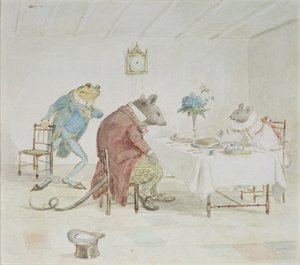 “祈祷，老鼠小姐，你会给我们一些啤酒吗”，插图来自&39;青蛙他会吵醒&39;