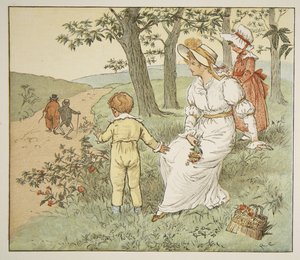 走到Mousey的大厅，插图来自&39;A Frog他会A-Wooing Go&39;，酒吧。作者：Frederick Warne und Co. 作者 伦道夫·卡尔德科特