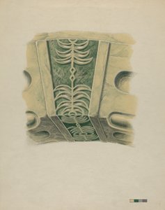 圣胡安-卡皮斯特拉诺教堂的拱门里的钥匙石 作者 伦道夫·F·米勒