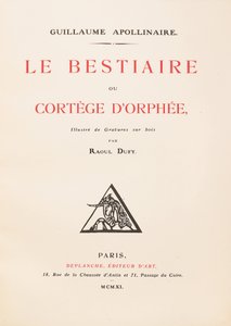 纪尧姆-阿波利奈尔的《Le Bestiaire ou Cortège d