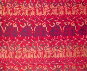 拉乌尔-杜菲（Raoul Dufy，1878-1953 年）设计的丝绸锦缎 "奥菲斯的行列"，由比安奇尼-费里埃织造 作者 拉乌尔·杜菲