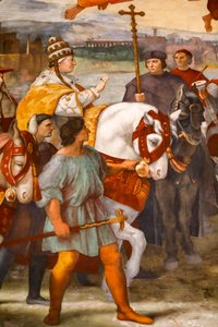 圣利奥大帝与阿提拉的会面。1511-1514 年（壁画） 作者 拉斐尔