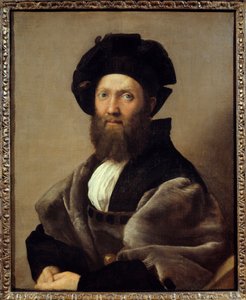 Portrait of Balthazar (Baldassare) Castiglione (1478-1529) Italian writer and diplomat. Painting by Raffaello Sanzio dit Raphael (1483-1520) 作者 拉斐尔