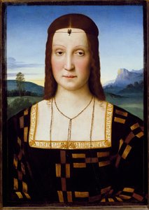 Elisabetta Gonzaga 的肖像，约 1504-1505 年（木头油彩）