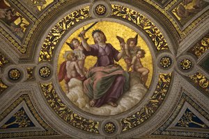Signatura房间的新鲜女士正义 作者 拉斐尔（Raffaello Sanzio Raphael）