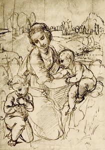 麦当娜和圣约翰的孩子 作者 拉斐尔（Raffaello Sanzio Raphael）