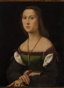 年轻女子拉穆塔的画像，约1507年。 作者 拉斐尔