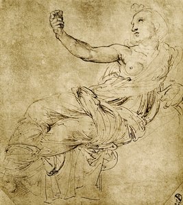 Muse Euterpe 作者 拉斐尔（Raffaello Sanzio Raphael）