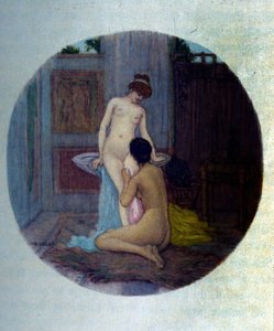 古希腊的女厕所。 插图取自 Pierre Louys 的《阿佛洛狄忒》，Raphael Colin 绘 作者 拉斐尔·柯林